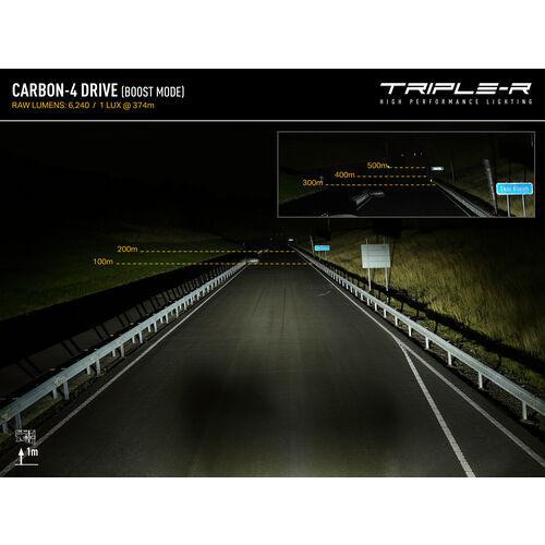 Triple R Lights Carbon-4 Drive LED Light with a combination of high intensity 'matrix' LEDs 