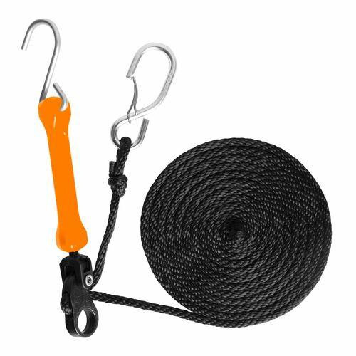 Perfect Bungee PERFECT TIE DOWN - 12' ROPE LOCK TIE DOWN WITH SHOCK ABSORBER, ORANGE -PTDNG1PK 