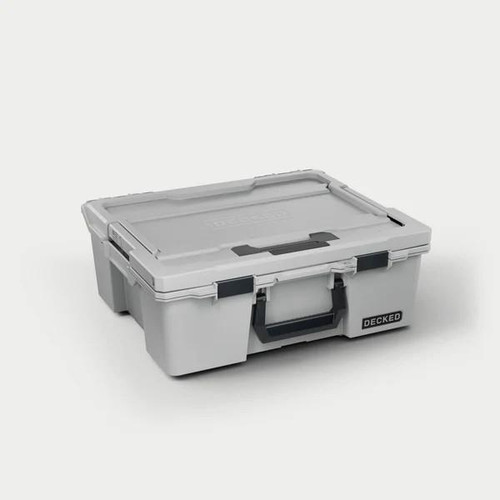 DECKED Halfrack 32 - D-co Case - includes one D-co tray - Cool Gray with black latches 