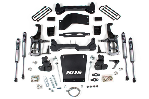 6.5 Inch Lift Kit | Chevy Silverado or GMC Sierra 2500HD/3500 (11-19) | 4 Inch Block Kit / FOX 2.0 Performance Series