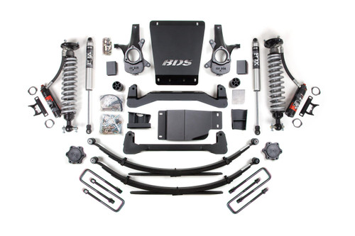 BDS Suspension 4 Inch Lift Kit | FOX Performance Elite Coilover | Chevy Silverado or GMC Sierra 1500 (07-13) 4WD | Leaf Springs / FOX 2.0 Performance Series 
