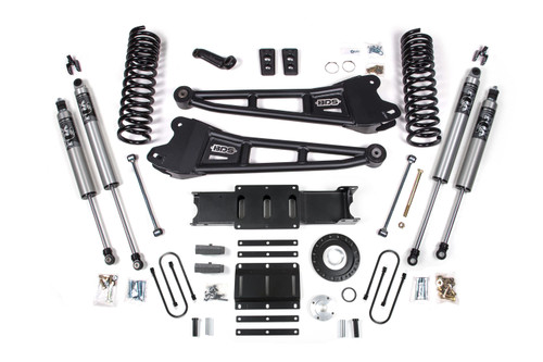 6 Inch Lift Kit w/ Radius Arm | Ram 3500 (13-18) 4WD | Diesel | 5 Inch Block Kit / 8 Bolt / FOX 2.5 Performance Series HTO