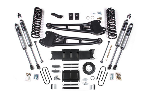 6 Inch Lift Kit w/ Radius Arm | Ram 3500 (13-18) 4WD | Diesel | 4 Inch Block Kit / 8 Bolt / FOX 2.0 Performance Series