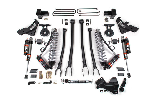 5 Inch Lift Kit w/ 4-Link | FOX 2.5 Performance Elite Coil-Over Conversion | Ford F250/F350 Super Duty (23-26) 4WD | Diesel | 3 Inch Block Kit w/o Overload / FOX 2.5 Performance Elite