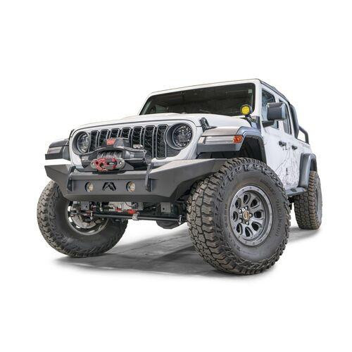 Fab Fours Lifestyle Winch Bumper w/No Guard Plate Steel Bare JL24-B5051-B 