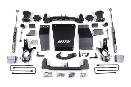 6.5 Inch Lift Kit | Chevy Silverado or GMC Sierra 1500 (14-18) 4WD | 4 Inch Block Kit / NX2 Nitro Series / Cast Steel