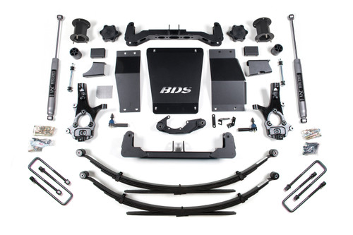 6.5 Inch Lift Kit | Chevy Silverado or GMC Sierra 1500 (14-18) 4WD | Leaf Springs / NX2 Nitro Series / Cast Steel