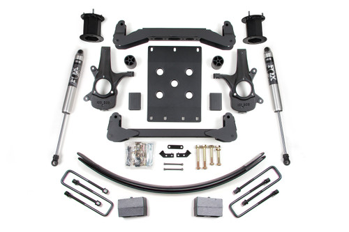 6 Inch Lift Kit | Chevy Silverado or GMC Sierra 1500 (07-13) 2WD | Block Kit and Add-A-Leaf / FOX 2.0 Performance Series