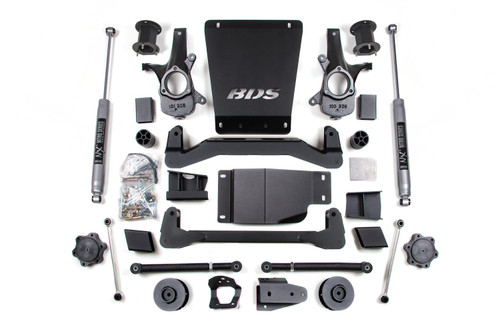 BDS Suspension 4.5 Inch Lift Kit | Chevy/GMC Avalanche, Suburban, Tahoe, or Yukon 1500 (07-14) 4WD | 2 Inch Coil Spacer / NX2 Nitro Series 