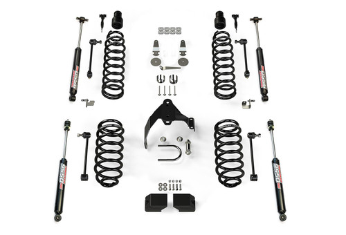 TeraFlex 07-18 Wrangler JK 4 Door 4 Inch Coil Spring Base Lift Kit w/ Front Track Bar & 9550 VSS Twin-Tube TeraFlex 1251400 