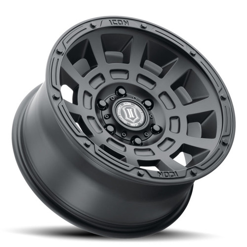 ICON ALLOYS THRUST SAT BLK - 17 X 8.5 / 6 X 5.5 / 25 MM / 5.75" BS