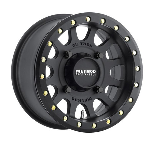 Method Wheels Method MR401 UTV Beadlock 14x7 / 4+3/13mm Offset / 4x156 / 132mm CB Matte Black Wheel 