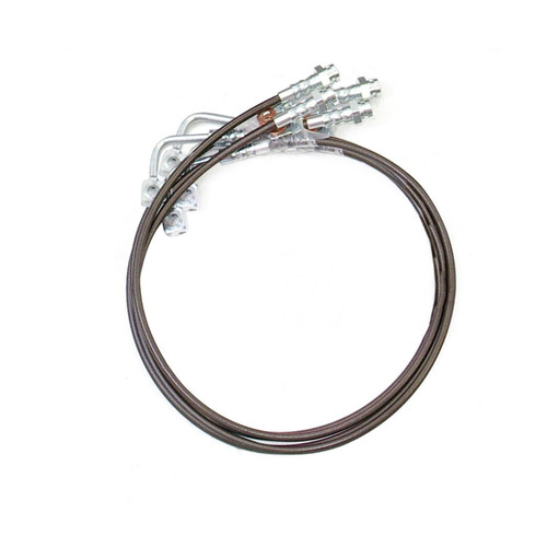 ReadyLift 6in. Front and Rear Braided Stainless Steel Brake Lines 