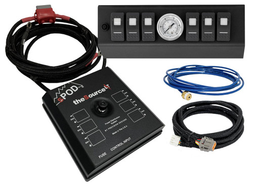 sPod sPOD 09-18 Jeep Wrangler JK SourceLT w/Air Gauge and Red LED Switch Panel 