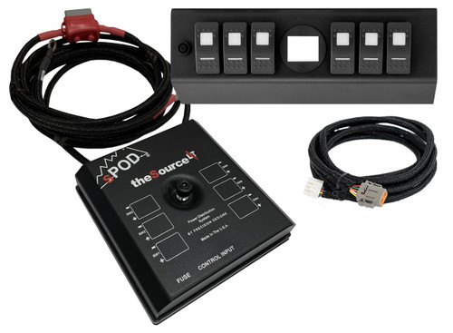 sPod sPOD 07-08 Jeep Wrangler JK SourceLT w/Genesis Adapter and Blue LED Switch Panel 