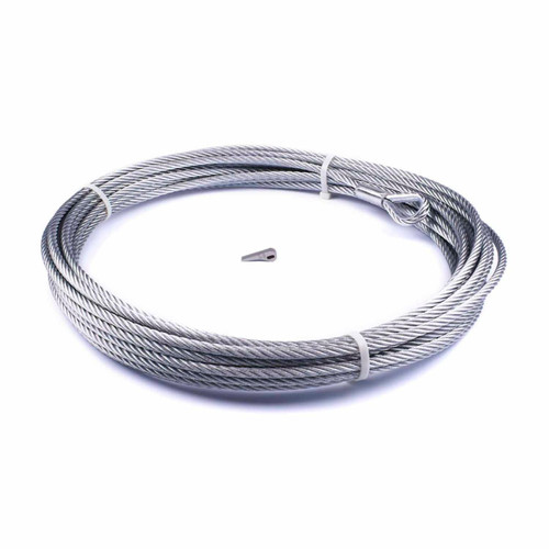  WARN WIRE ROPE ASSEMBLY 3/8 Inch Diameter x 80 Foot Length 89213 