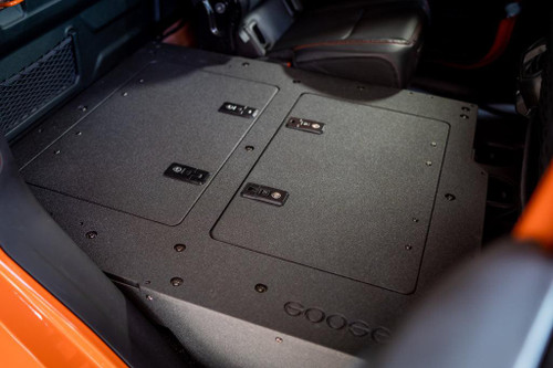 Goose Gear Second Row Seat Delete High Plate System for 2019+ Jeep Gladiator - 60% Seat Delete High Platform w/ Subwoofer 1564 