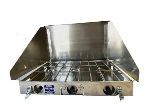 Stove | 3 Burner 26" (26" x 16") | Right Connection w/ Windscreen PARST-3B26W-R