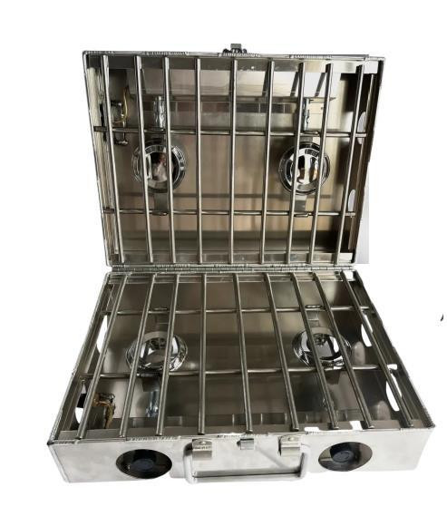 Partner Steel Aluminum Propane Camping Stove | 4 Burner 16 inch | Break Apart Hinge| Left Connection PARST-4B16H-L 
