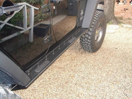  Rock Hard 4x4 Patriot Series "Boat Side" Rock Sliders w/ Smooth Plate for Jeep Wrangler JK 4DR 2007 - 2018 [RH-6006-S] 