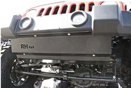  Rock Hard 4x4 Front Bumper Skid Plate for Plastic X/Sport/Sahara Jeep Wrangler JK 2007 - 2018 [RH-6070] 