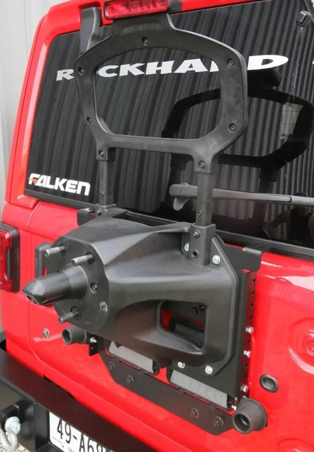  Rock Hard 4x4 Adjustable Spare Tire Carrier w/ Jack Mount for Jeep Wrangler JL 2018 - Current [RH-90347] 