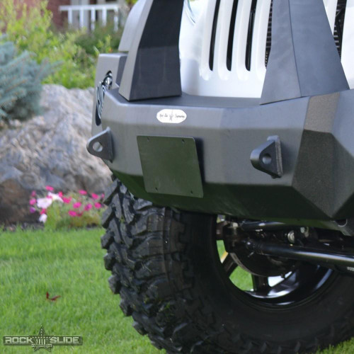 Rock Slide Engineering Jeep License Plate Mount For Rigid Series Front Bumper Bolt On  