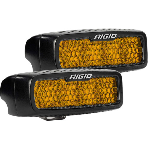 RIGID SR-Q Rear Facing Light, High/Low, Yellow, Diffused, Surface Mount, Pair