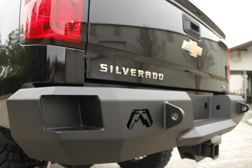 Fab Fours Heavy Duty Rear Bumper Uncoated/Paintable Incl. 0.75 in. D-Ring Mount [AWSL] CH14-W3050-B 