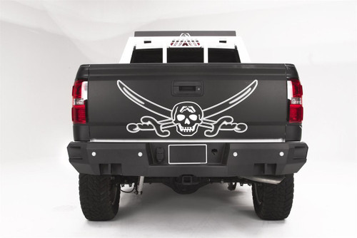 Fab Fours Heavy Duty Rear Bumper 2 Stage Black Powder Coated w/Sensors CS14-W3151-1 
