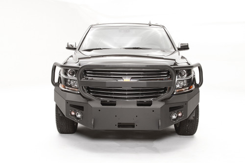 Premium Winch Front Bumper Uncoated/Paintable w/Full Grill Guard [AWSL] CS15-F3550-B