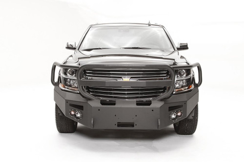 Fab Fours Premium Winch Front Bumper Uncoated/Paintable w/Full Grill Guard [AWSL] CS15-F3550-B 
