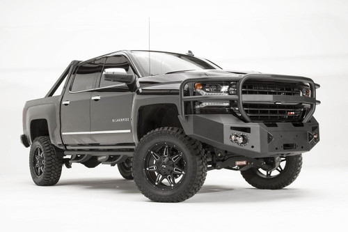 Fab Fours Premium Winch Front Bumper Uncoated/Paintable w/Full Guard w/Sensors [AWSL] CS16-F3850-B 