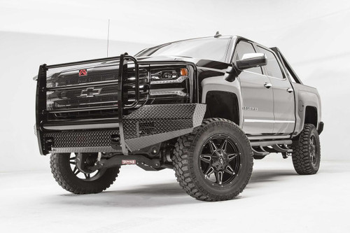 Fab Fours Black Steel Front Bumper 2 Stage Black Powder Coated w/Full Guard CS16-K3860-1 
