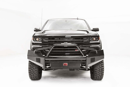 Fab Fours Black Steel Front Bumper 2 Stage Black Powder Coated w/Pre-Runner Guard CS16-K3862-1 