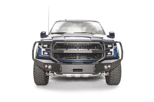 Premium Winch Front Bumper Uncoated/Paintable w/Full Grill Guard [AWSL] FF17-H4350-B