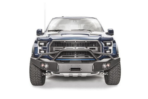 Fab Fours Premium Winch Front Bumper Uncoated/Paintable w/Pre-Runner Guard [AWSL] FF17-H4352-B 