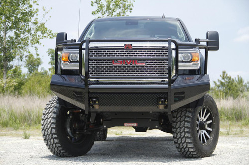 Fab Fours Black Steel Front Ranch Bumper GM11-S2860-1 