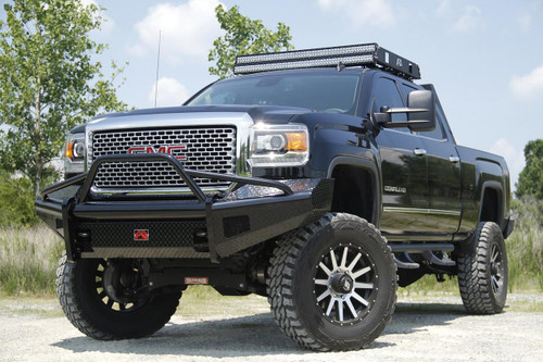 Fab Fours Black Steel Front Ranch Bumper GM11-S2862-1 