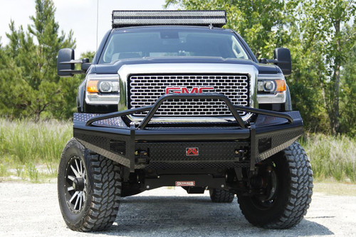 Fab Fours Black Steel Front Ranch Bumper GM14-S3162-1 