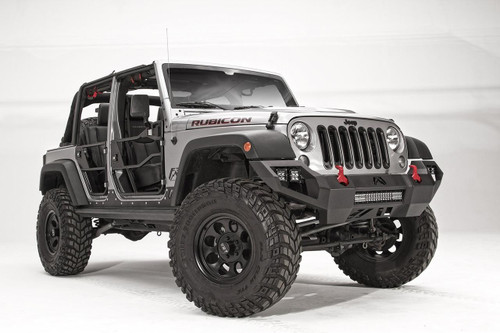 Fab Fours Vengeance Front Bumper 2 Stage Black Powder Coated No Guard JK07-D1851-1 