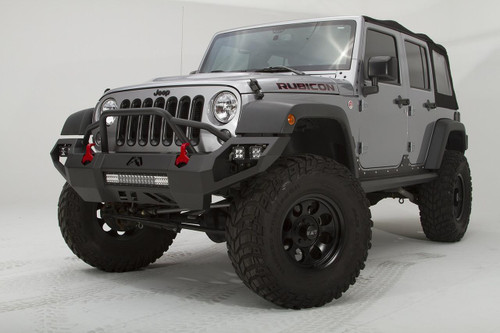 Fab Fours Vengeance Front Bumper Uncoated/Paintable Pre-Runner Guard [AWSL] JK07-D1852-B 