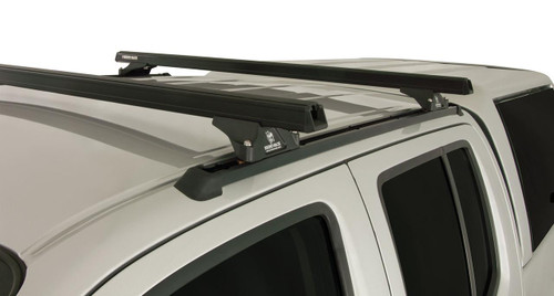  Rhino-Rack 05-19 Nissan Frontier 4 Door Pick Up Heavy Duty RLTP Track Mount 2 Bar Roof Rack - Black JA0662 