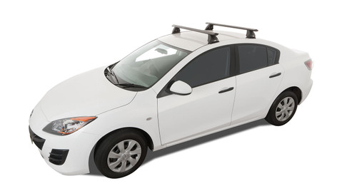 Rhino-Rack 12-17 Hyundai Accent 5 Door Hatch FMP Vortex 2500 2 Bar Roof Rack - Black JA1914