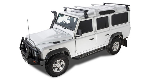  Rhino-Rack 93-94 Land Rover Defender 4 Door 4WD SUV Vortex RL210 2 Bar Roof Rack - Black JA2737 