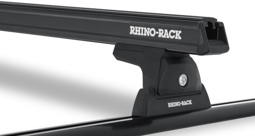  Rhino-Rack 97-06 Jeep Wrangler 2 Door SUV Heavy Duty RLT600 Track Mount 2 Bar Roof Rack - Black JA6243 