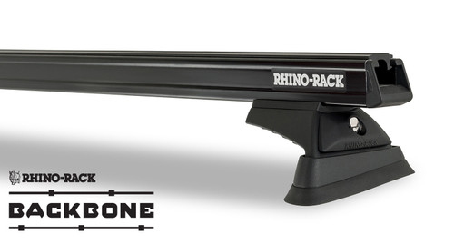 Rhino-Rack 18-21 Jeep Wrangler 4 Door SUV Heavy Duty RCL 2 Bar Backbone Roof Rack - Black JB0880