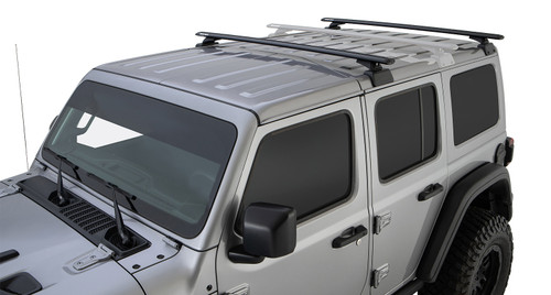 Rhino-Rack 18-21 Jeep Wrangler 4 Door SUV Vortex RCL 2 Bar Backbone Roof Rack - Black JB0894