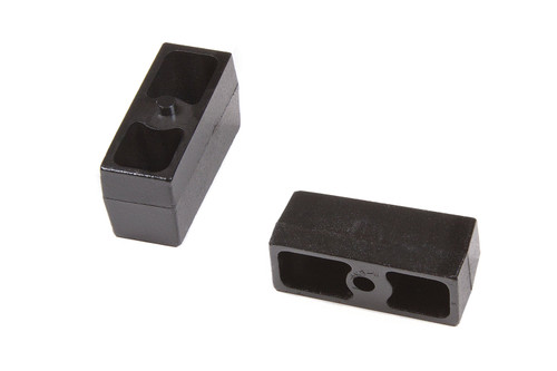 BDS Suspension Rear Lift Blocks - 5/8 in Pin - Cast Iron | 2 Inch Lift | Universal Fitment 