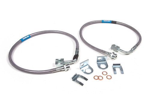 BDS Suspension Rear Brake Line Set | Stainless Steel | Fits 4-6.5 Inch Lift | Jeep Wrangler JK (07-18) 